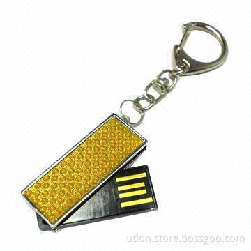 Swivel USB Flash Drive with Up to 16GB Maximum Memory Capacity and Free Sample